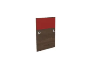 baliepaneel bureau aanbouw links 800mm NV bruin hickory BN4011-rood - 1