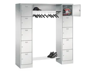 personeelsgarderobe cil.slot 1950x1700x500mm 2x5 vakken 400mm RAL7035 - 1