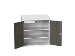 lessenaarkast 1130x1050x550mm 2 legborden 1 lade RAL7035+RAL7016