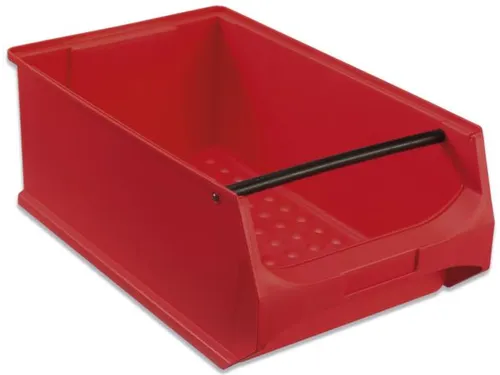 Zichtbak Hxbxd 200x300x500mm Pp Met Draaggreep Rood