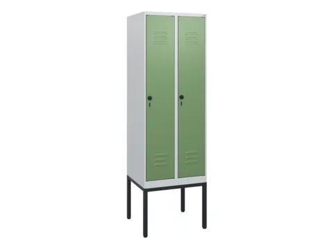locker,HxBxD 1950x600x500mm,2vak,vak B 300mm,draaigrendel
