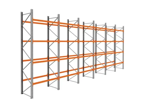 palletstelling,basis+5xaanbouw,HxBxD 4620x11650x1100mm,vakl. 3000kg