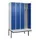 locker met bank,voor scheiding van kleding,HxBxD 2120x1200x815mm,4vak