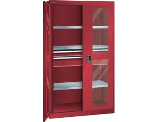 zwaarlastkast met openslaande deuren,HxBxD 1950x1100x641mm,lak RAL3003 - 3