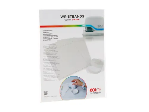 Polsband Colop E-mark 250x19mm 100 stuks wit
