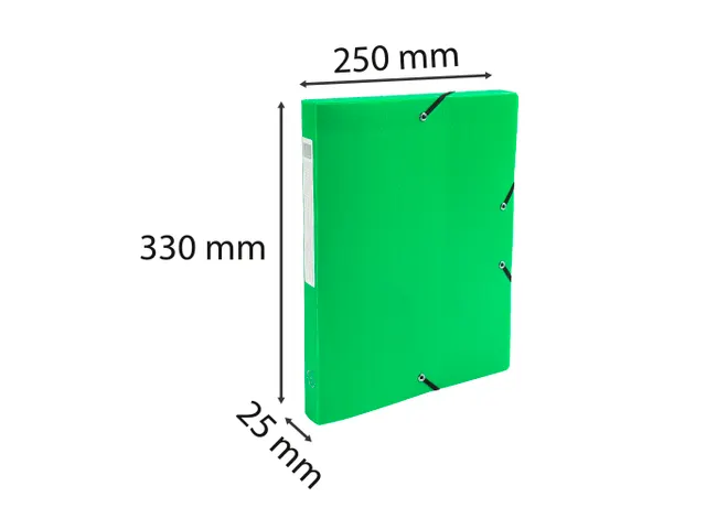 Klasseerdoos PP rug 25mm A4 lichtgroen