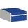 ladekast HxBxD 250x525x525mm 1lade RAL7035 front RAL5010