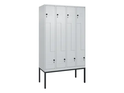 armoire vestiaire Z HxlxP 2120x1200x500mm larg. compart. 150/300mm