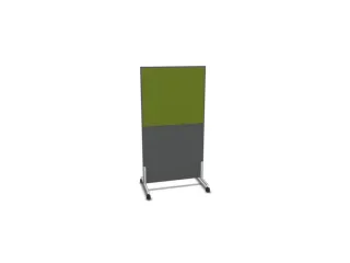 scheidingswand,HxB 1545x800mm,MS-donkergrijs,BN7048-groen - 1
