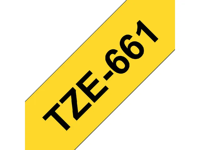Ruban de lettrage Brother P-Touch TZe-661 standard 36mm noir sur jaune