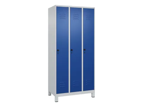 locker,HxBxD 1950x900x500mm,3vak,vak B 300mm,draaigrendel,voeten