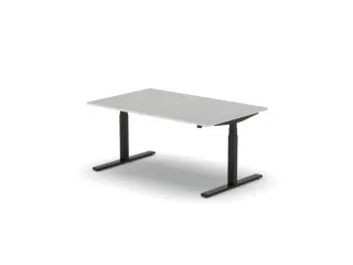 Elektrisch ihv bureau,HxBxD 650-1310x1600x1000mm,blad lichtgrijs - 1
