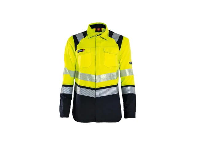 Chemise Tranemo 5079, jaune/bleu marine, taille XL, la piece