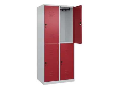 dubbeldekse locker,HxBxD 1850x800x500mm,2x2vak.,vak B 400mm