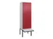 locker voor scheiding van kleding,HxBxD 2120x600x815mm,2vak