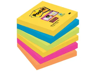 Memoblok 3M Post-it 654-SSRO Super Sticky 76x76mm Rio Assorti - 2