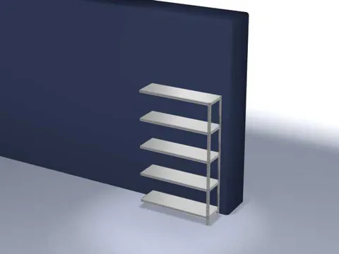 magazijnstelling,aanbouwveld,HxBxD 2000x1300x400mm,vaklast 125kg