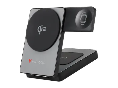 Charge 'n' Go Qi2 powerbank 5000mAh magnetisch draadloos opladen Grijs