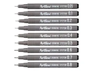 Fineliner Artline technisch 0.8mm zwart - 3
