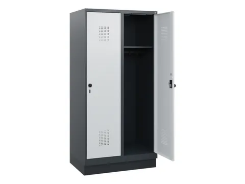 schoollocker,HxBxD 1630x800x500mm,2vak,vak B 400mm,draaigrendel,sokkel