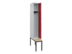 locker met bank,HxBxD 2120x300x815mm,1vak,vak B 300mm,cilinderslot