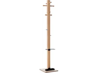 Kapstok Easycloth model B, uit hout, zwart - 1