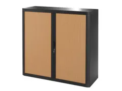 Roldeurkast HxBxD 1040x1100x415mm 2 Oh Romp Grijs Front Beuken