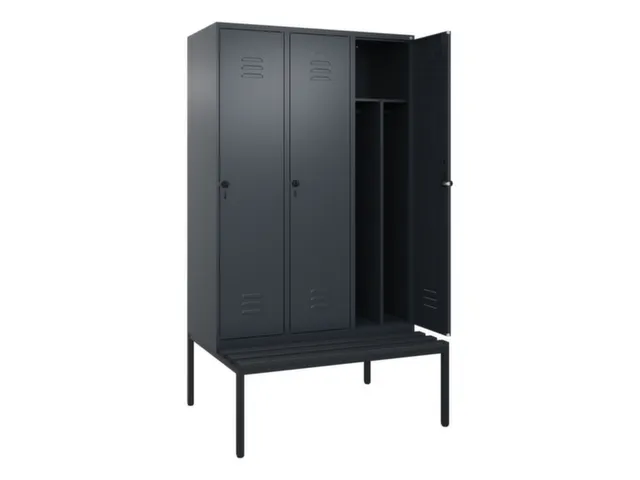 locker voor scheiding van kleding,HxBxD 2120x1200x815mm,3vak