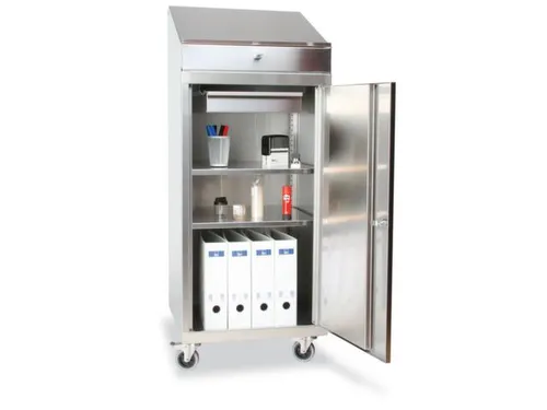 Lessenaarkast Rvs Hxbxd 1270x500x500mm 2legborden Hoogte Verstelbaar