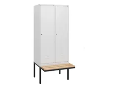 locker met bank,HxBxD 1950x800x815mm,2vak,vak B 400mm,cil.-slot