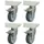 4zwenkwielen,v. werkbank,TPE,bouw H 135mm