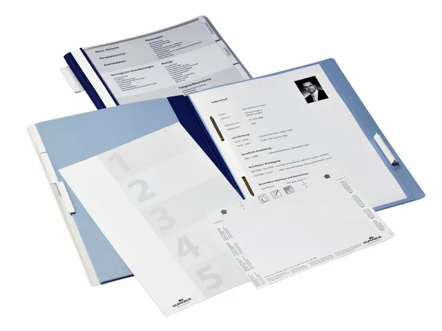 Dossiermap Durable Personeel 2555 A4 Blauw 5 vakken + hangrail