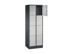 lockerkast,HxBxD 1950x620x500mm,2x4vakken,cil.-slot,sokkel