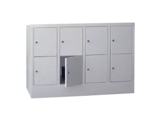 lockerkast,HxBxD 855x1200x500mm,4x2vakken,RAL7035,front RAL7035 - 2