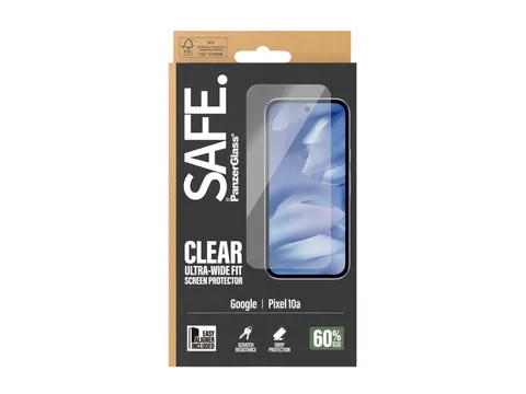 PanzerGlass SAFE. by Screen Protector Google Pixel 10a 5G | Ultra-W