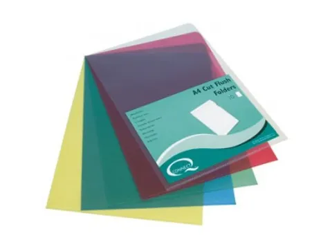 L-map A4 Rood PP Gekorreld 0.12mm Pak 10 stuks