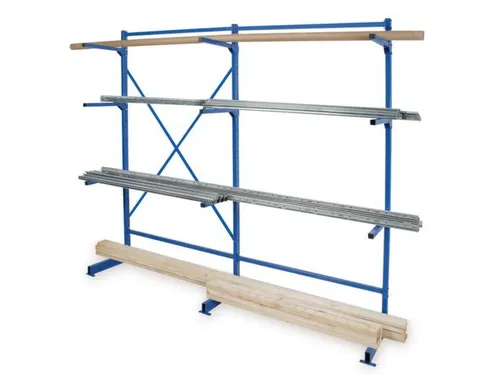Draagarmstelling Basis+aanbouw Hxbxd 1950x2090x450mm 3staanders 9arm