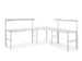 Table d'angle 90° ESD table de base avec tablette 1100x700mm gris cla