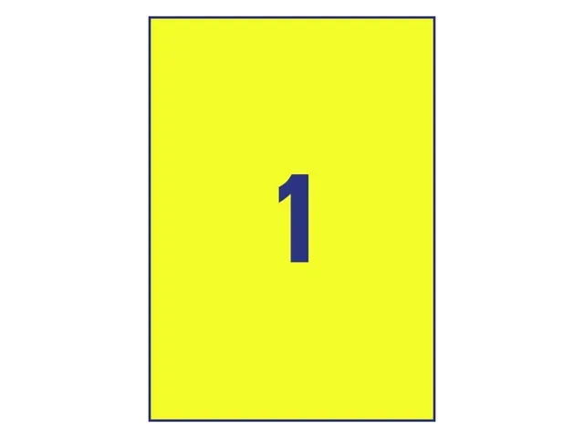 Avery Zweckform Ultra sterk etiket L6111-20 210x297mm Geel 20 stuks