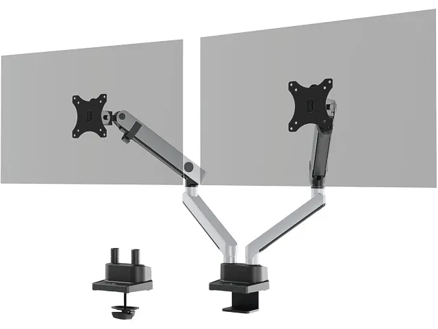 509723 DURABLE Select Plus monitorarm 8kg dubbel 17-32 inch zilver