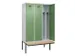 locker met bank,voor scheiding van kleding,HxBxD 2120x1200x815mm,3vak