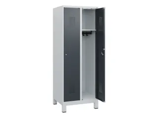 schoollocker,HxBxD 1630x600x500mm,2vak,vak B 300mm,cil.-slot,voeten - 1