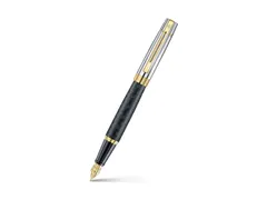 Vulpen Sheaffer 300 E9347 M Engraved matt black shiny chrome cap