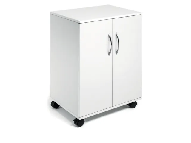 bijzetkast,HxBxD 748x528x400mm,wit,2niveaus,1 OH