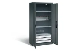 acculaadkast 1950x930x500mm 5stekkerdozen 230V cil.-slot front RAL7016
