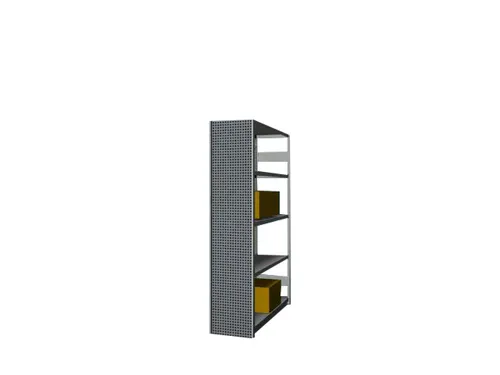 zijwand,v. inhaakstelling,HxD 2000x400mm,staal,RAL7035,perforatieplaat