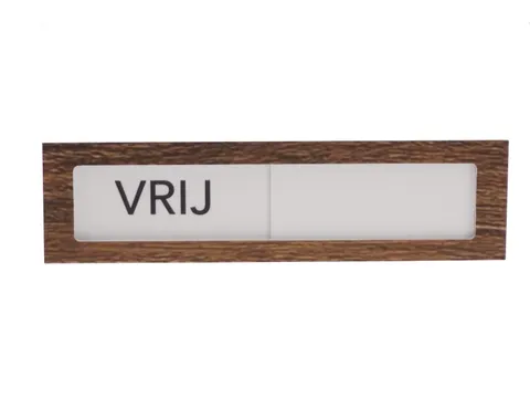 Premium Schuifbord Donker Houtlook Wit Vrij Bezet 150x40mm