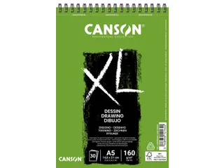 Tekenblok Canson XL dessin A5 30 vel 160gr spiraal - 1