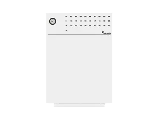 Whiteboard Rocada Skinclock 55x75cm wit gelakt met klok en kalender - 2