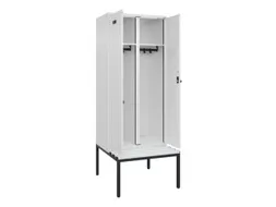 locker met bank,voor scheiding van kleding,HxBxD 2120x800x815mm,2vak